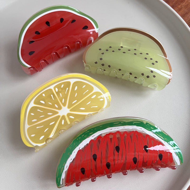 Fruit Motif Acrylic Hair Claw