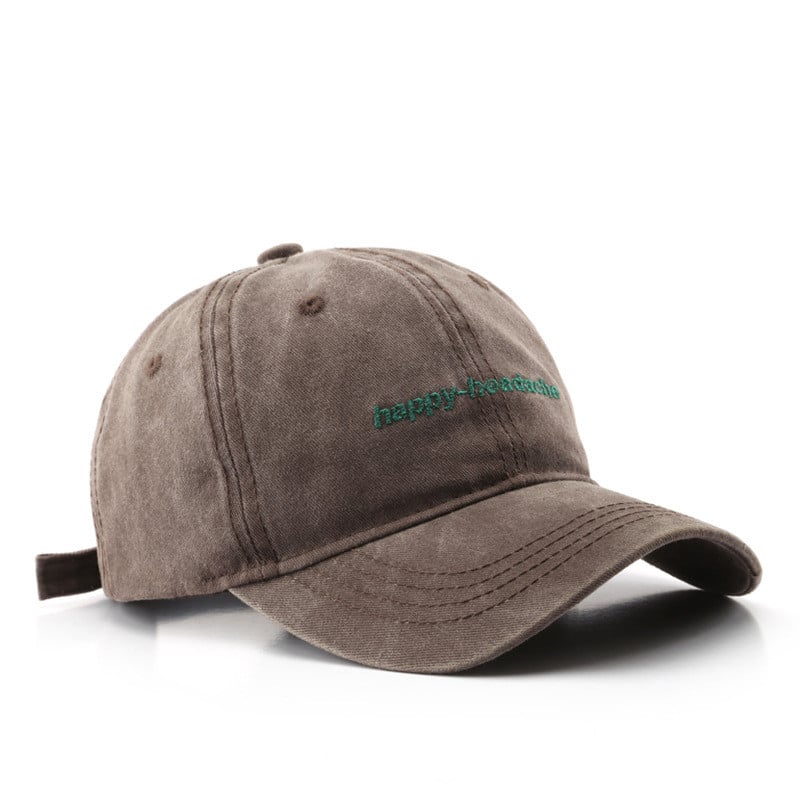 Retro Script Embroidered Cap