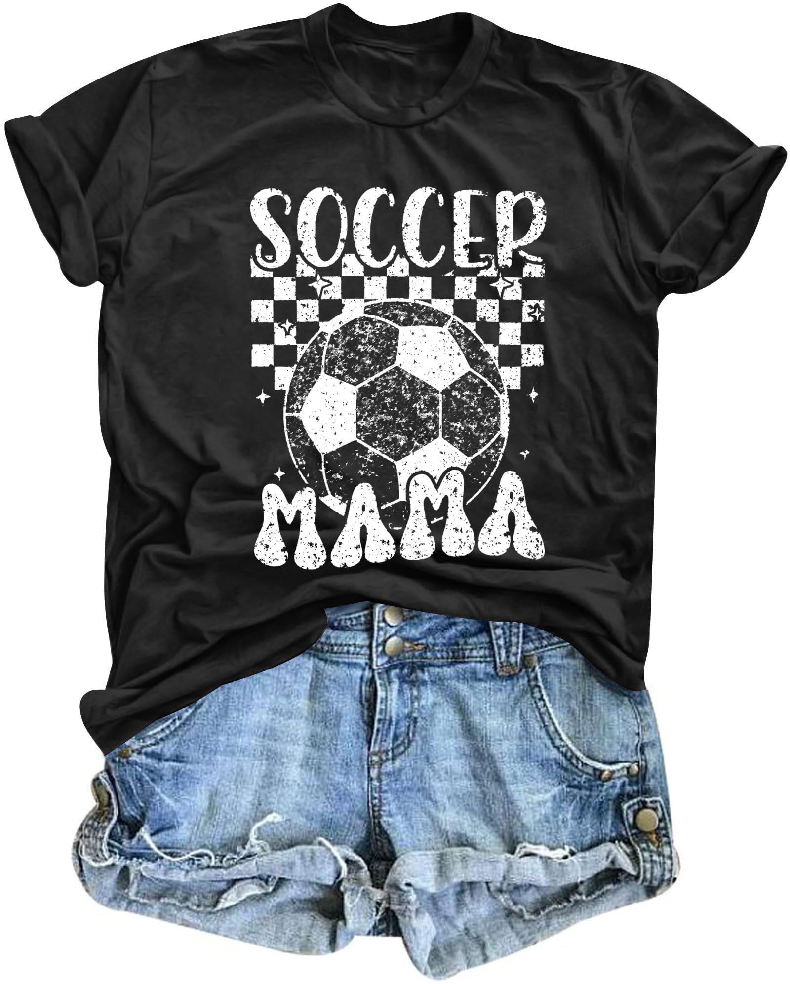Soccer Mom Game Day Tee - Black