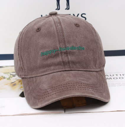 Retro Script Embroidered Cap