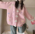 Ladies' Bow-Knit Sweater Cardigan