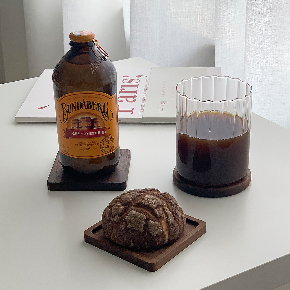 Natural Walnut Art Coaster