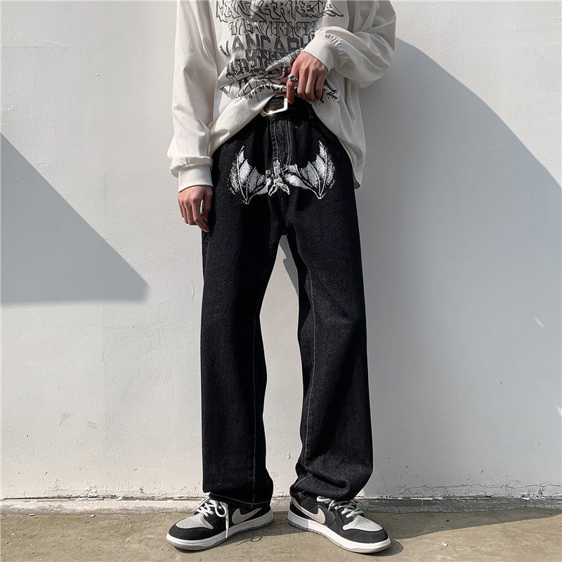 Vintage Hip-hop Loose Straight Leg Jeans