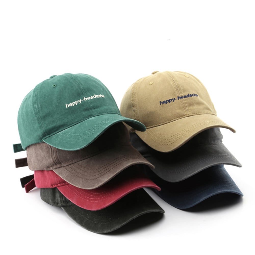 Retro Script Embroidered Cap