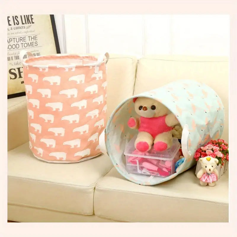 Modern Cotton-Linen Laundry Bin