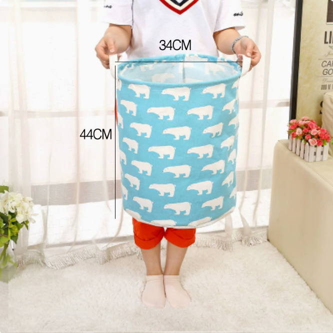 Modern Cotton-Linen Laundry Bin