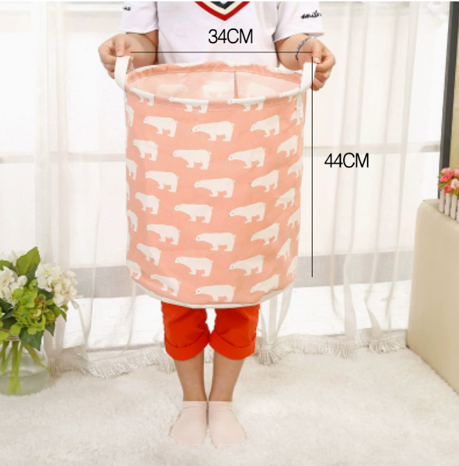 Modern Cotton-Linen Laundry Bin