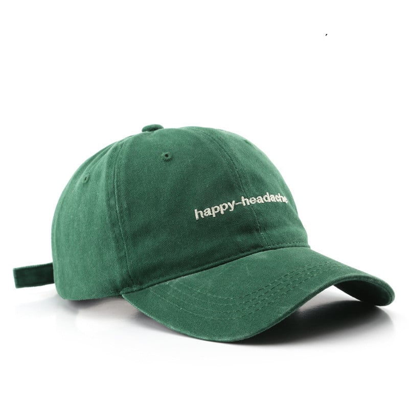 Retro Script Embroidered Cap
