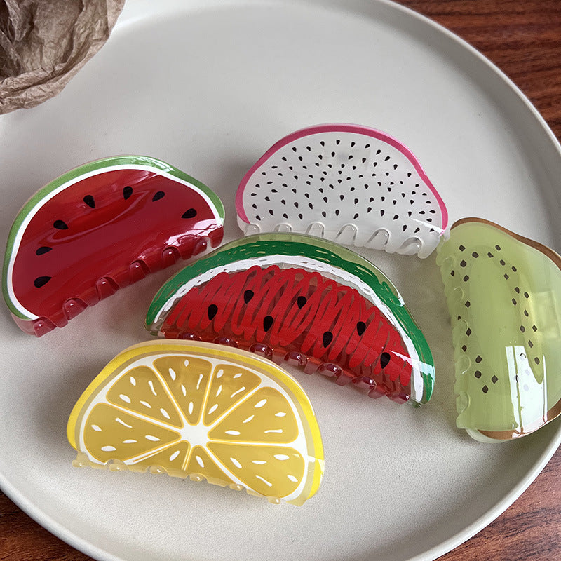 Fruit Motif Acrylic Hair Claw