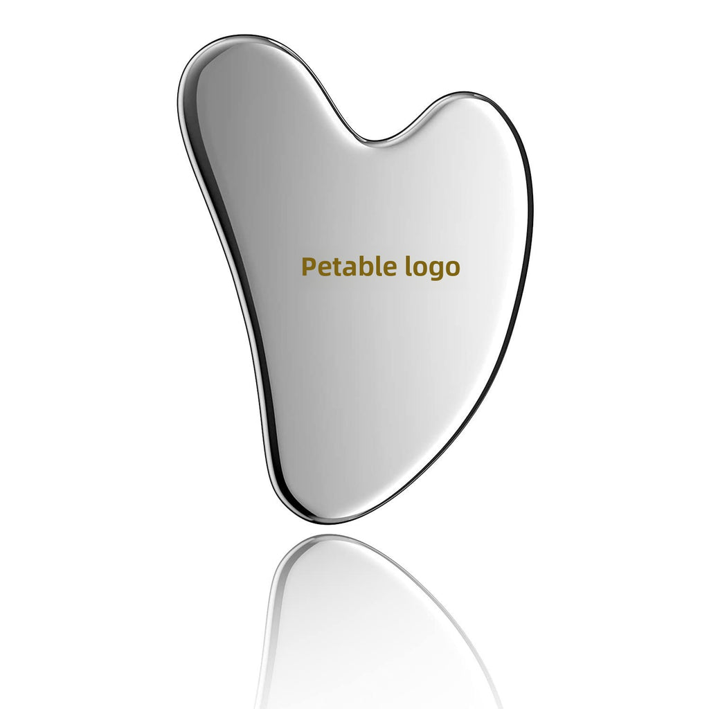 Stainless Steel Heart Gua Sha Scraping Plate – Face & Body Massage Tool