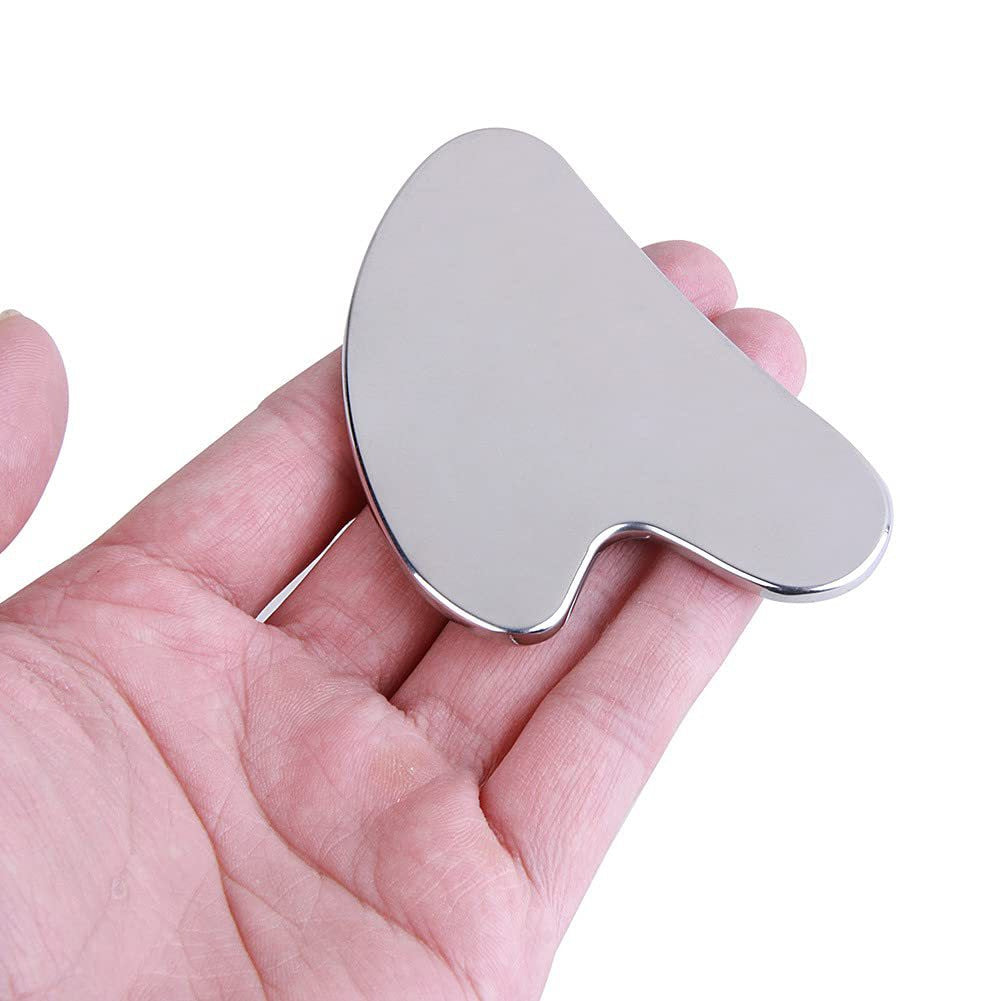 Stainless Steel Heart Gua Sha Scraping Plate – Face & Body Massage Tool