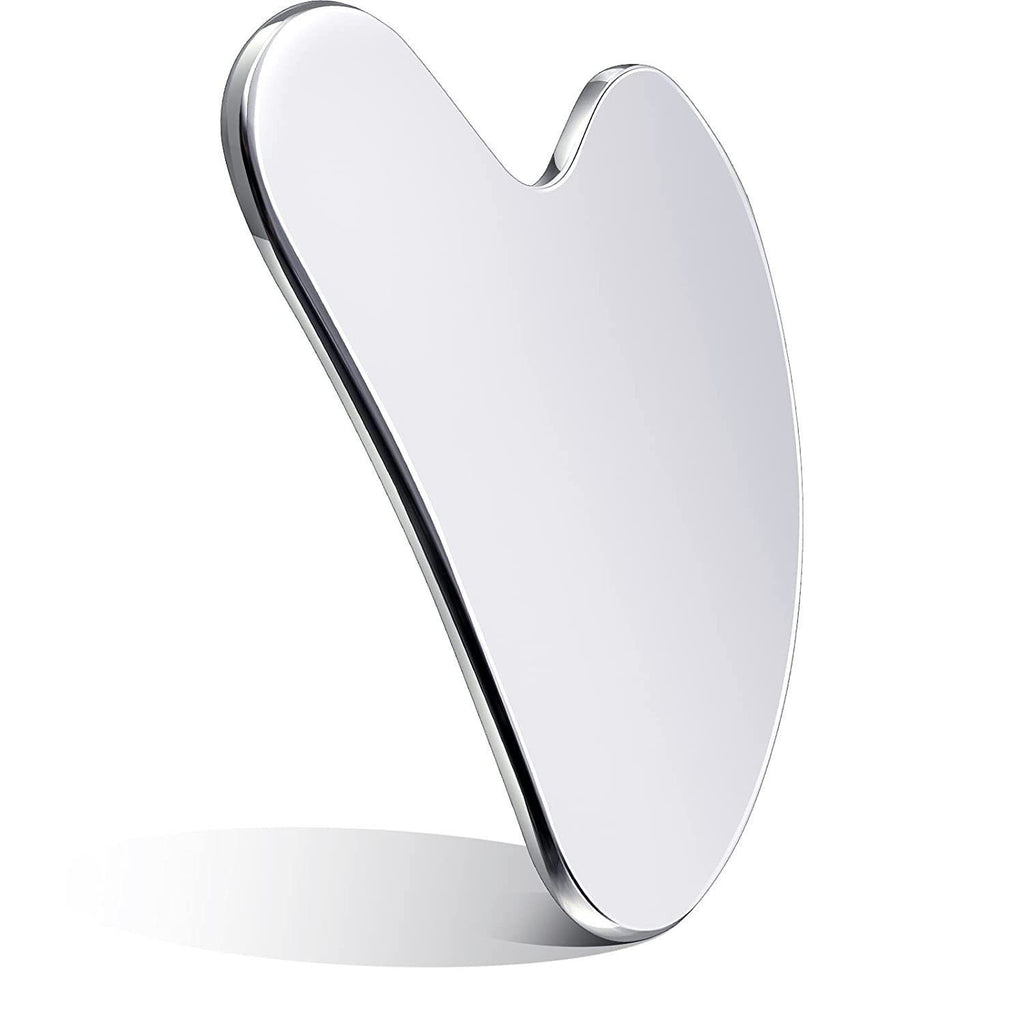 Stainless Steel Heart Gua Sha Scraping Plate – Face & Body Massage Tool