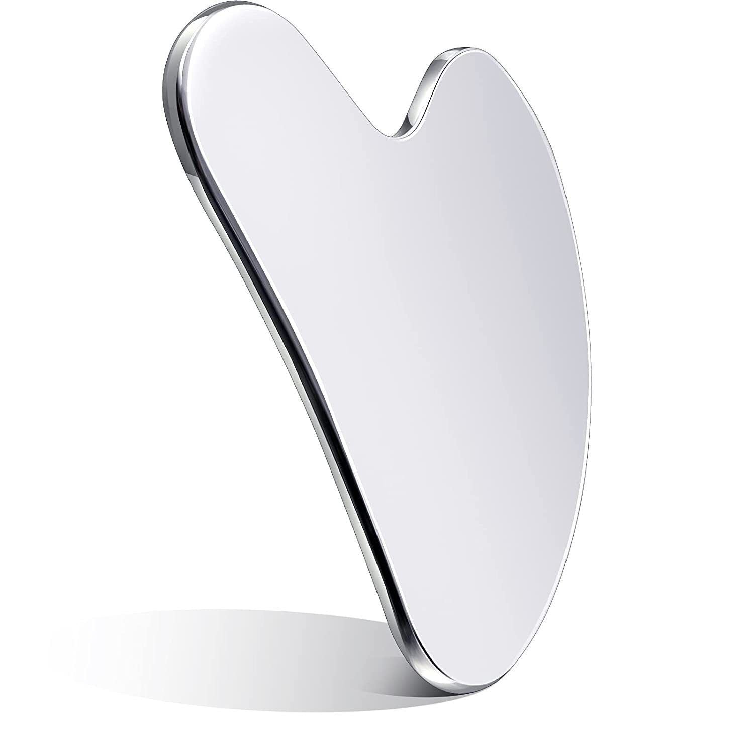 Stainless Steel Heart Gua Sha Scraping Plate – Face & Body Massage Tool