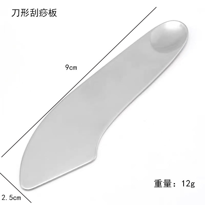 Stainless Steel Heart Gua Sha Scraping Plate – Face & Body Massage Tool