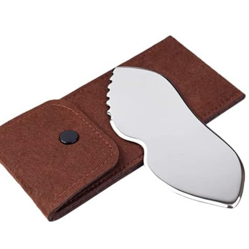 Stainless Steel Heart Gua Sha Scraping Plate – Face & Body Massage Tool