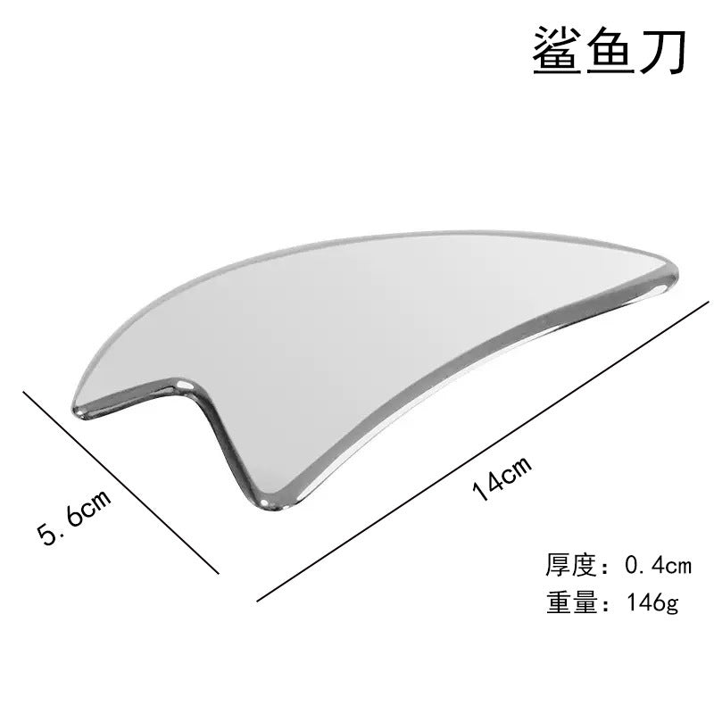 Stainless Steel Heart Gua Sha Scraping Plate – Face & Body Massage Tool