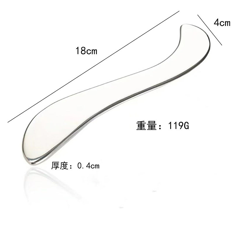Stainless Steel Heart Gua Sha Scraping Plate – Face & Body Massage Tool