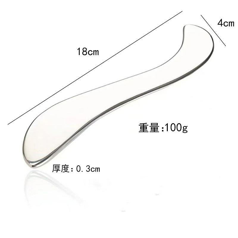 Stainless Steel Heart Gua Sha Scraping Plate – Face & Body Massage Tool
