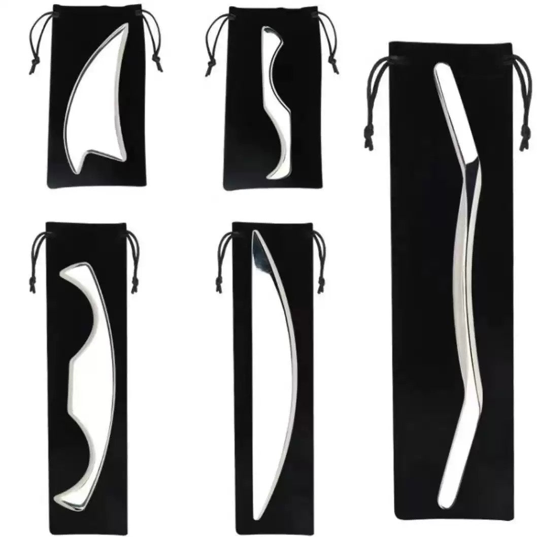Stainless Steel Heart Gua Sha Scraping Plate – Face & Body Massage Tool
