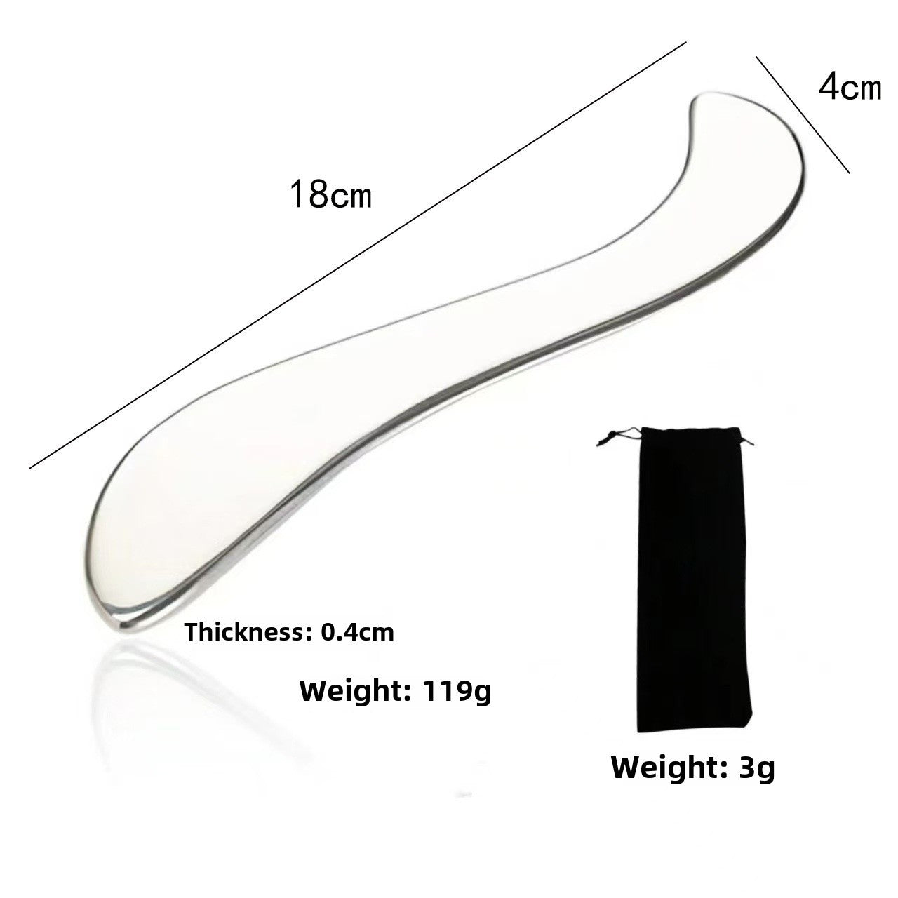 Stainless Steel Heart Gua Sha Scraping Plate – Face & Body Massage Tool