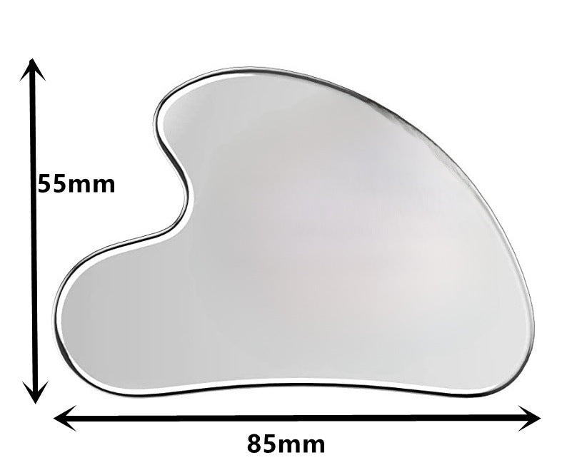 Stainless Steel Heart Gua Sha Scraping Plate – Face & Body Massage Tool