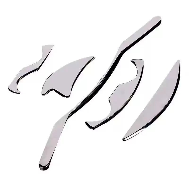 Stainless Steel Heart Gua Sha Scraping Plate – Face & Body Massage Tool