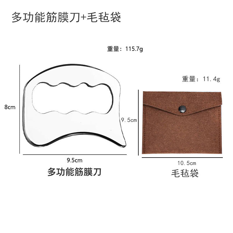 Stainless Steel Heart Gua Sha Scraping Plate – Face & Body Massage Tool