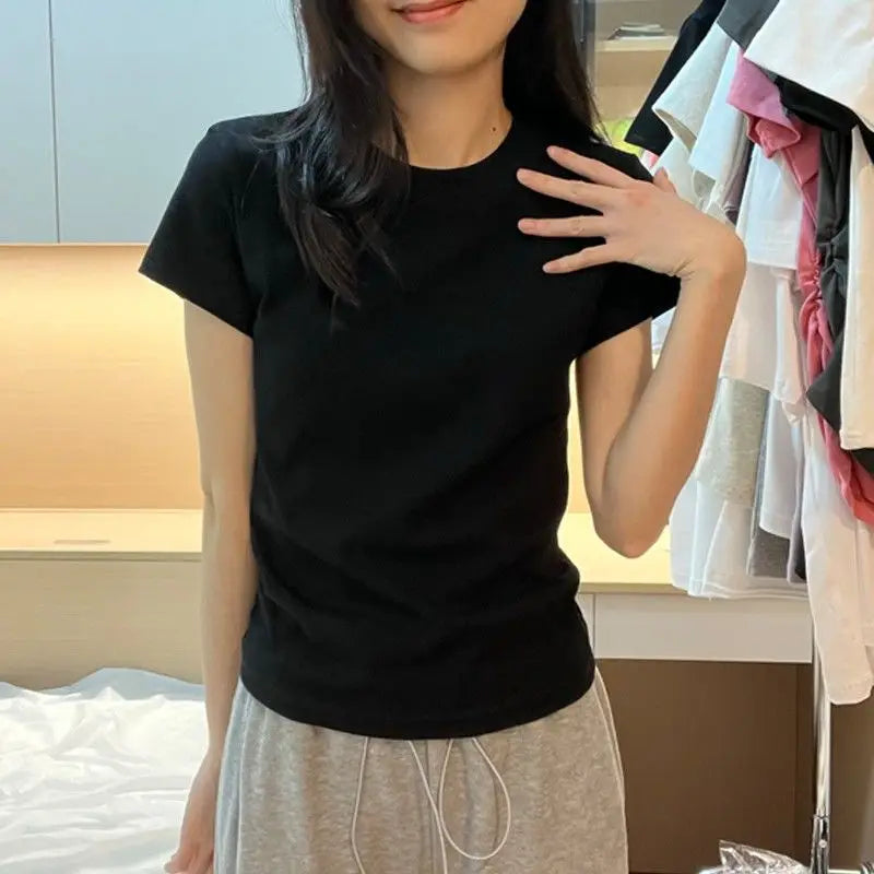 Women's Short Sleeve T-Shirt – Casual Slim Fit Summer Top