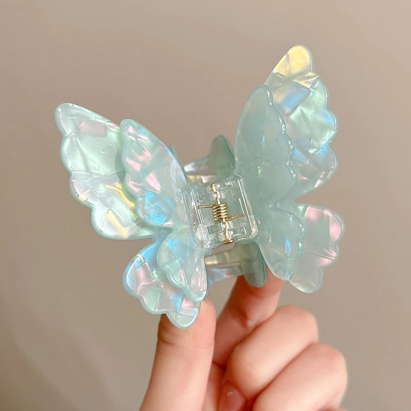 Fairy Butterfly Hair Claw Clip – Acetate Shark Clip for Women & Girls