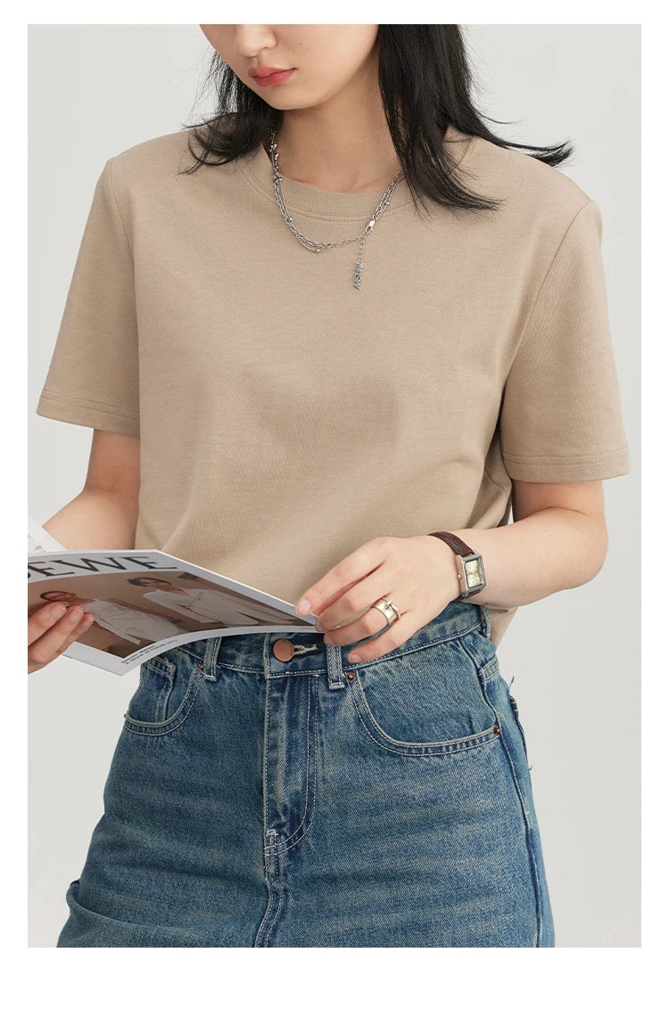 Women's Basic O-Neck Short Sleeve T-Shirt – Solid Casual Tee