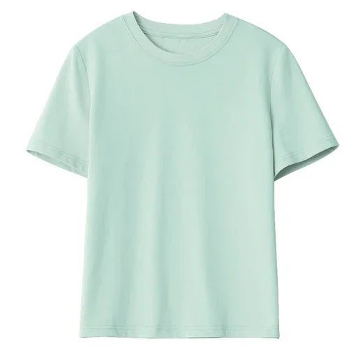 Women's Basic O-Neck Short Sleeve T-Shirt – Solid Casual Tee