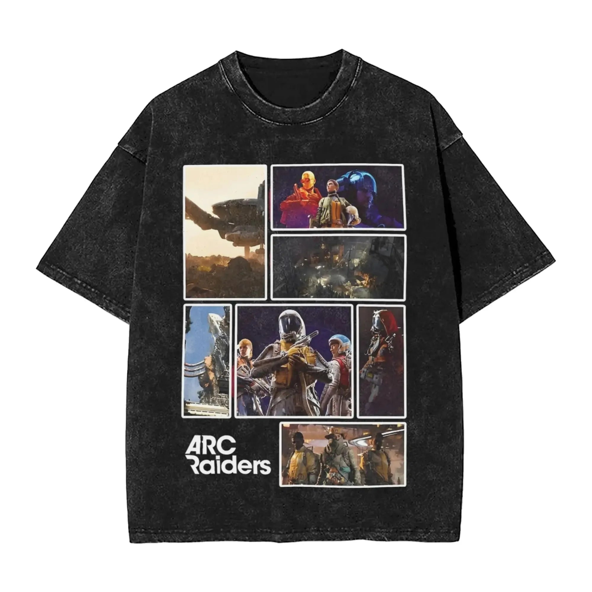 New Arc Raiders Game Peripherals Graphic Print T-Shirts Men Women Retro Washed Cotton Tees Loose Oversized Unisex Fashion Tops