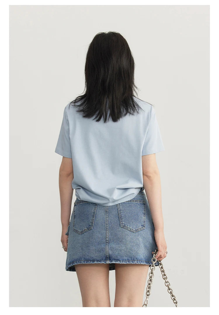 Women's Basic O-Neck Short Sleeve T-Shirt – Solid Casual Tee