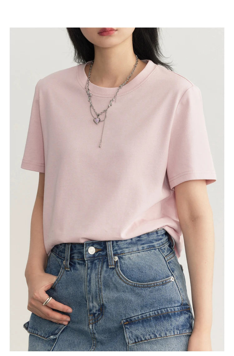 Women's Basic O-Neck Short Sleeve T-Shirt – Solid Casual Tee