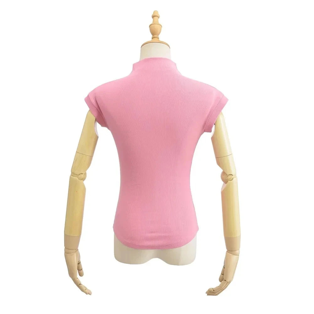 Women's Slim Turtleneck Sleeveless Top – Streetwear Basics