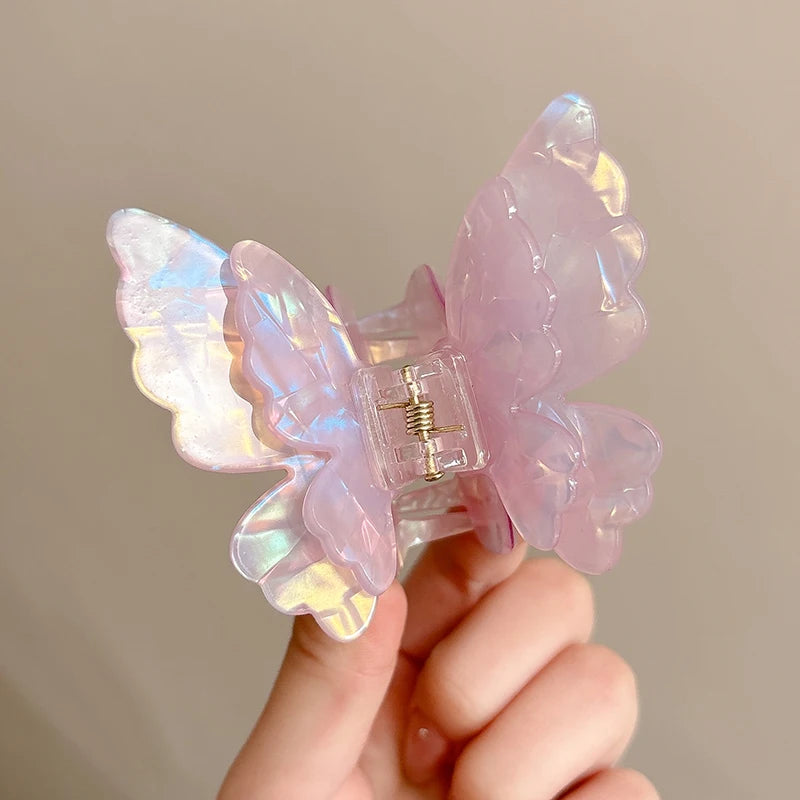 Fairy Butterfly Hair Claw Clip – Acetate Shark Clip for Women & Girls