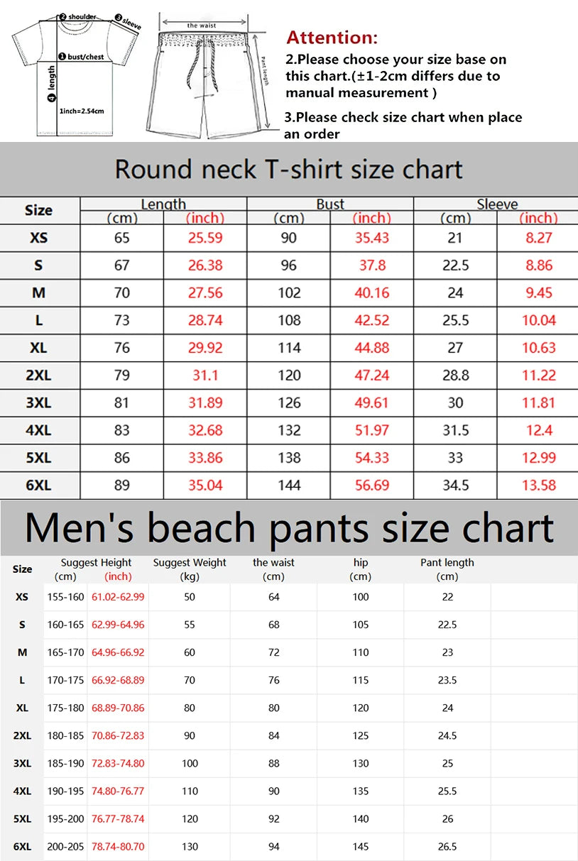 Summer fashion men's cartoon cardboard doll print breathable round neck T-shirt shorts set outdoor street casual two-piece set