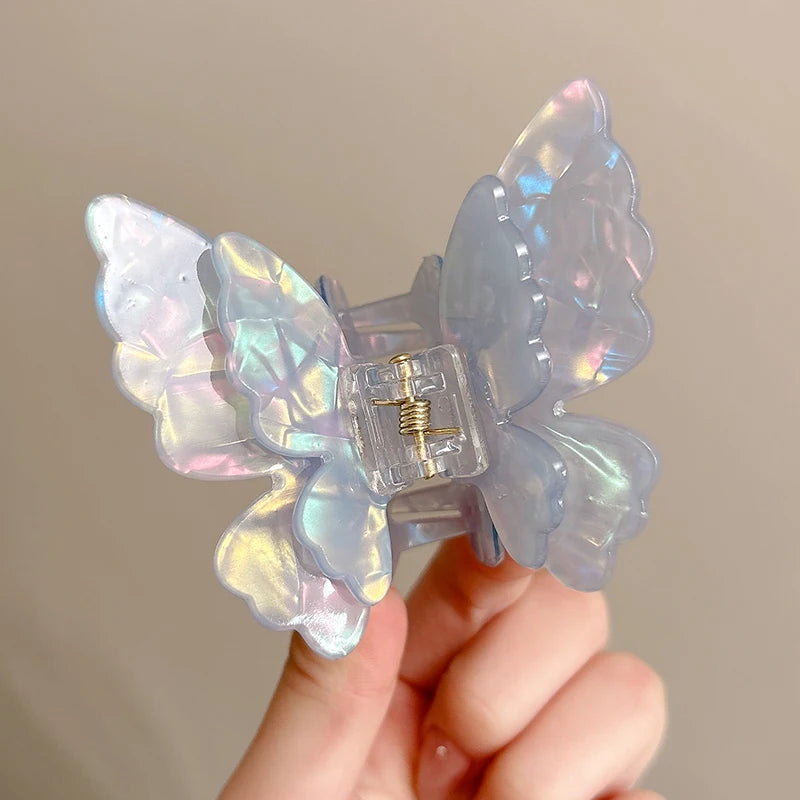 Fairy Butterfly Hair Claw Clip – Acetate Shark Clip for Women & Girls