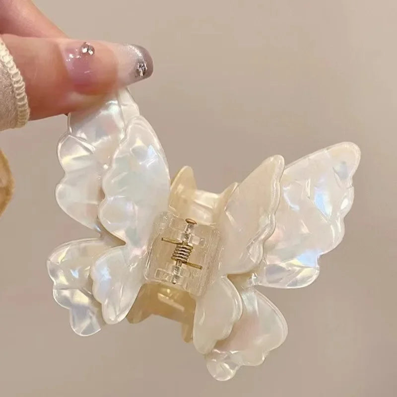 Colorful Butterfly Hair Claw Clip – Acetate Crab Hairpin for Women