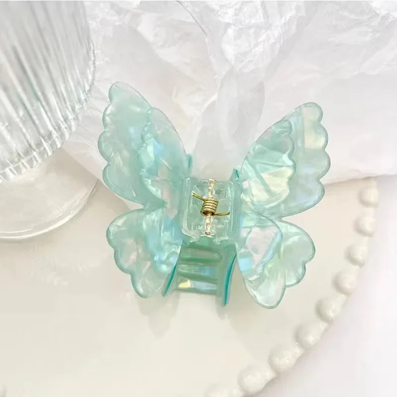 Colorful Butterfly Hair Claw Clip – Acetate Crab Hairpin for Women