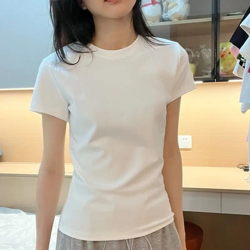 Women's Short Sleeve T-Shirt – Casual Slim Fit Summer Top