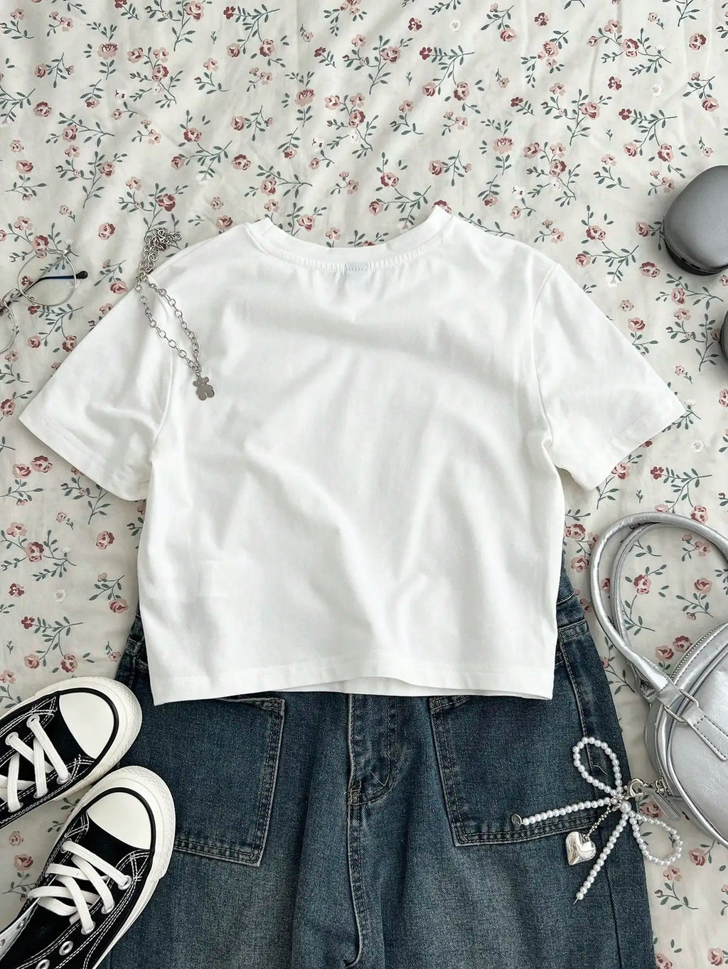 Women's Slim Fit Crop Top Short Sleeve T-Shirt – Streetwear Tee