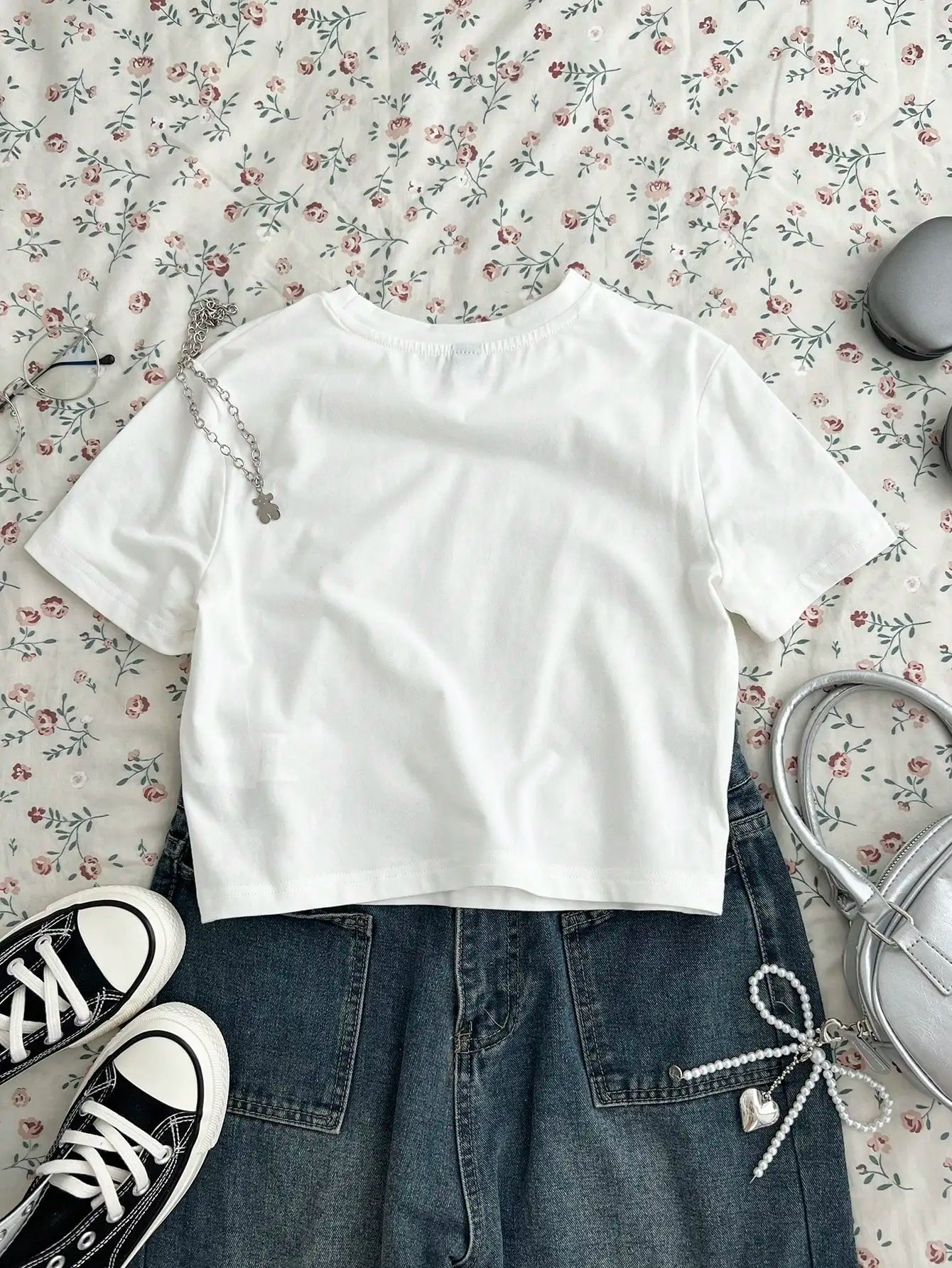 Women's Slim Fit Crop Top Short Sleeve T-Shirt – Streetwear Tee