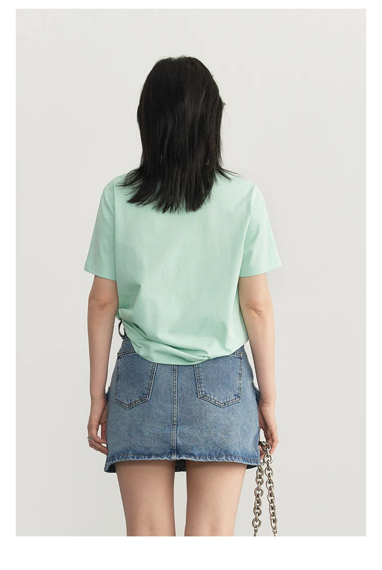Women's Basic O-Neck Short Sleeve T-Shirt – Solid Casual Tee