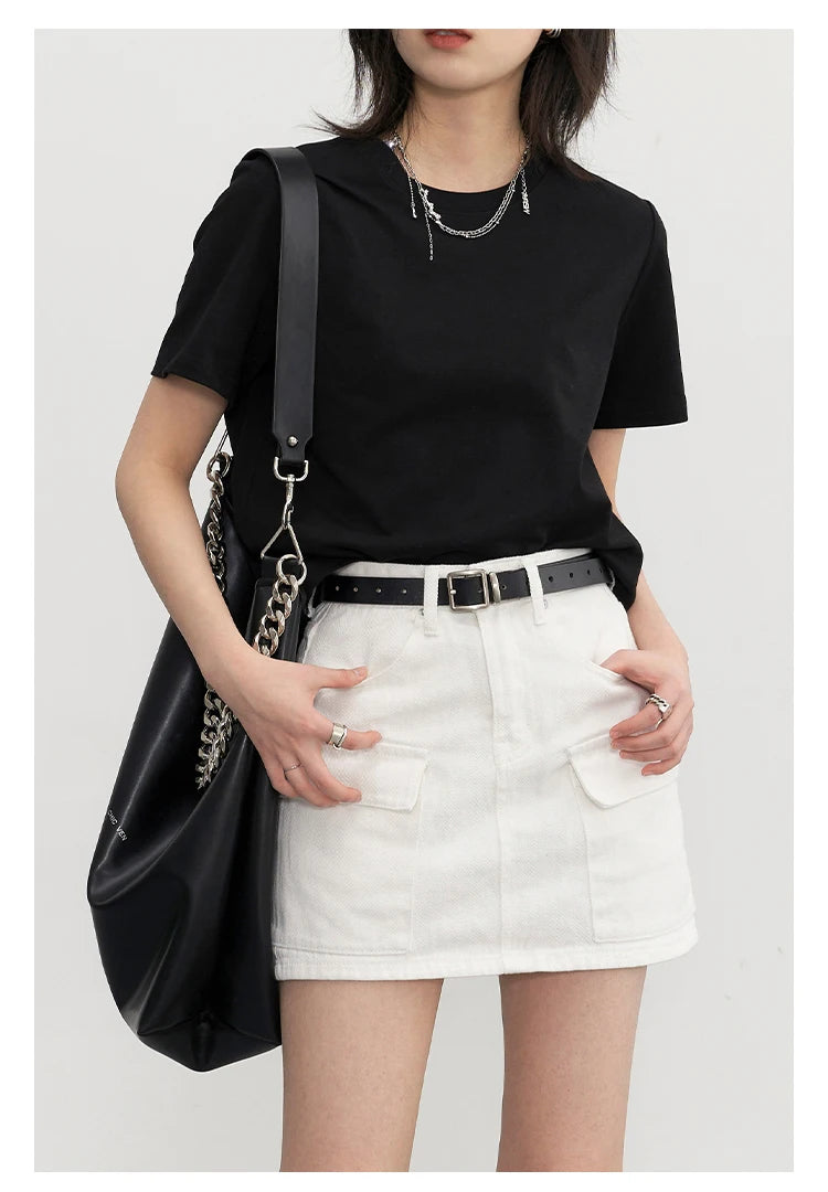 Women's Basic O-Neck Short Sleeve T-Shirt – Solid Casual Tee