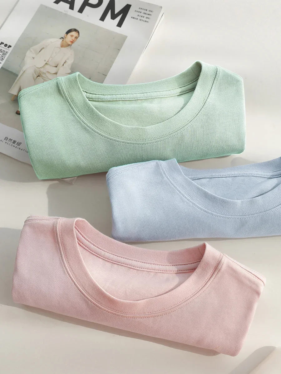 Women's Basic O-Neck Short Sleeve T-Shirt – Solid Casual Tee