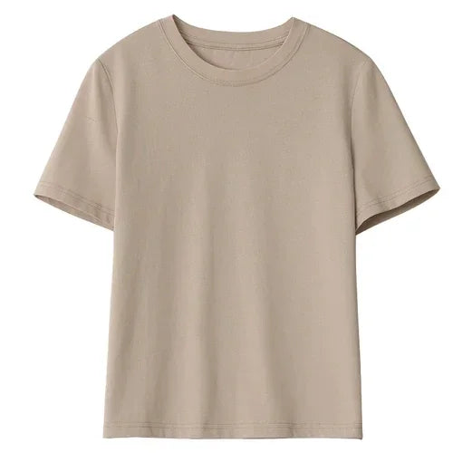 Women's Basic O-Neck Short Sleeve T-Shirt – Solid Casual Tee