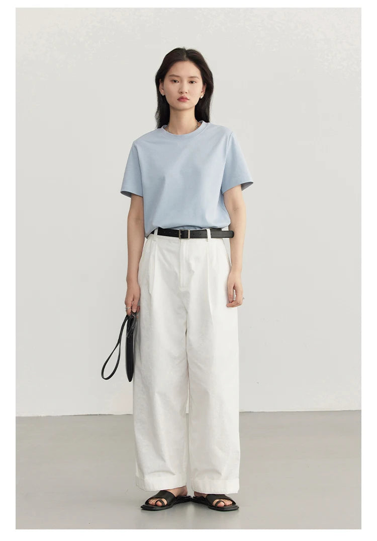 Women's Basic O-Neck Short Sleeve T-Shirt – Solid Casual Tee