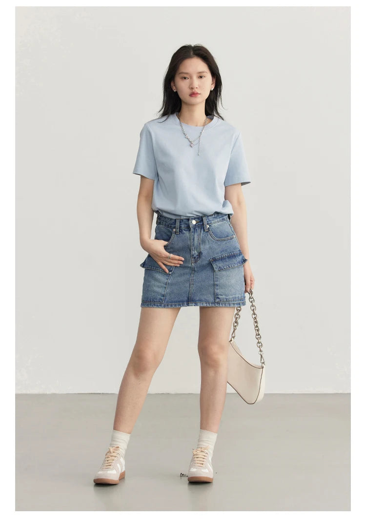 Women's Basic O-Neck Short Sleeve T-Shirt – Solid Casual Tee