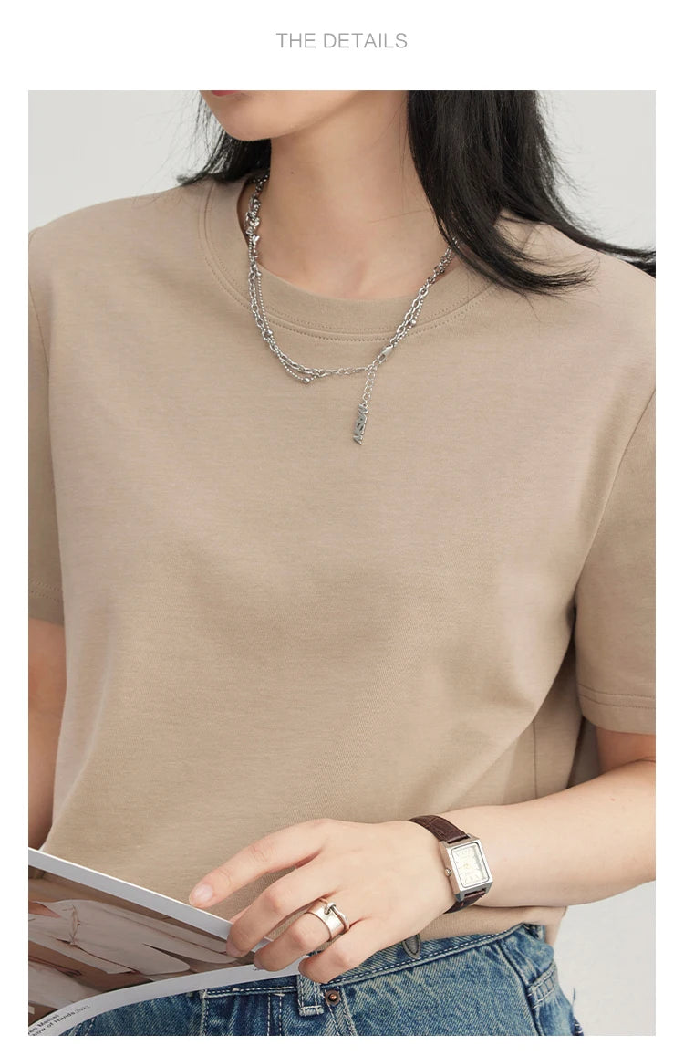 Women's Basic O-Neck Short Sleeve T-Shirt – Solid Casual Tee